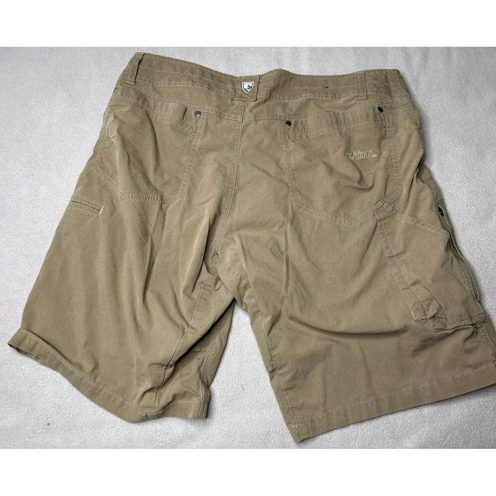 Kuhl Mens Shorts Beige Brown Cargo Hiking Outdoor Utility Size 36